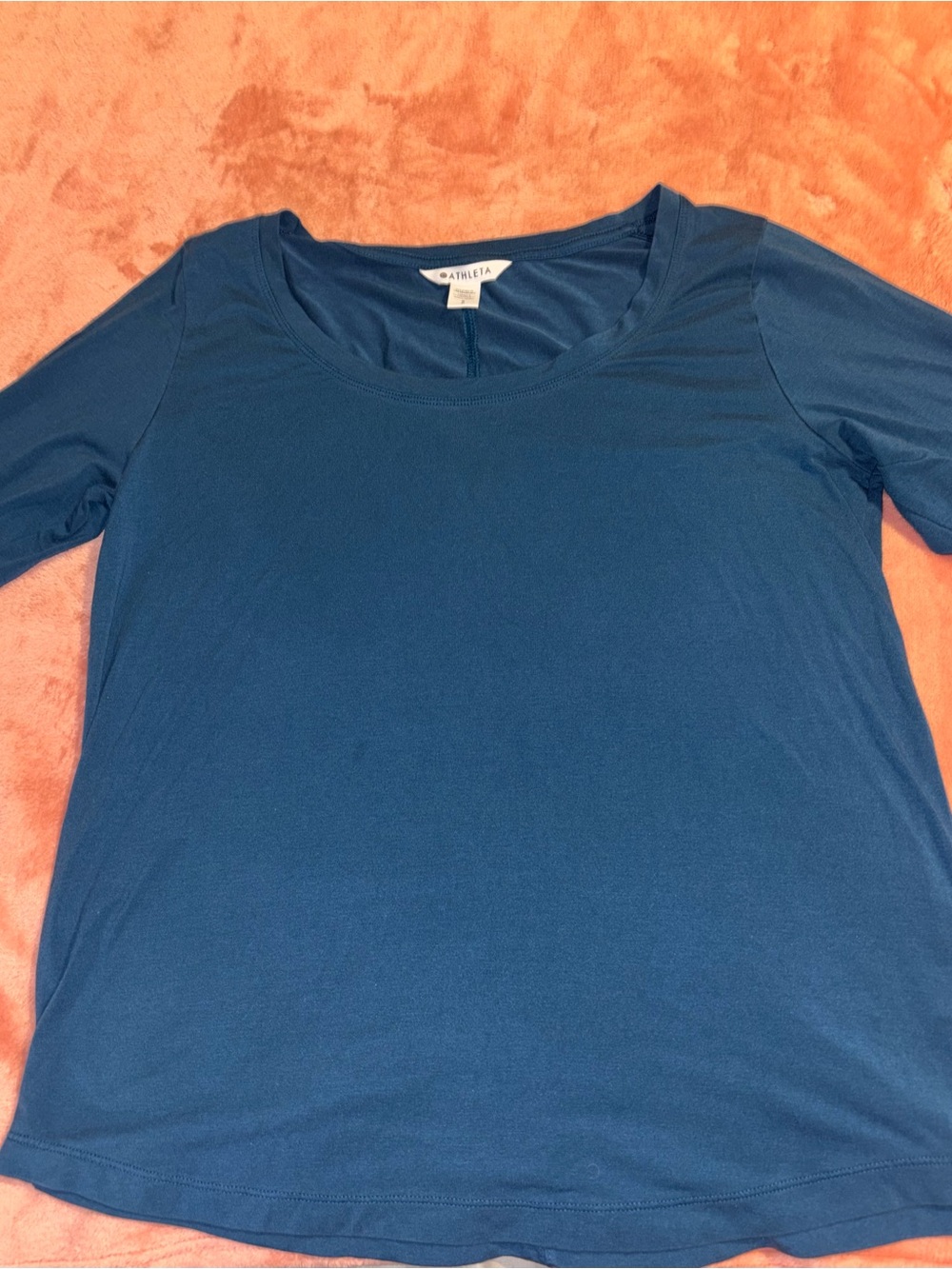Athleta Women's Short Sleeve Scoop Neck Tee - Teal Blue